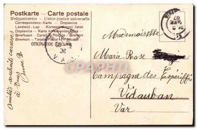 Feliz Ano Novo — flores e coração — Grostitz, n° SER 563 — Verso