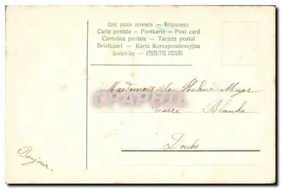 Bouquet de flores — Amizade sincera — Carta postal universal — Verso