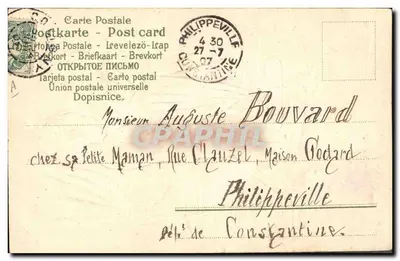 Kind beim Lesen eines Buches — Coligny, 23. Juli 1907 — Verleger nicht sichtbar — Rückseite