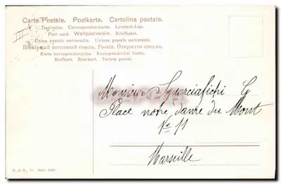 Cervo na floresta — edição K. & R., série 807 — carimbo de 5 centavos azul — Verso