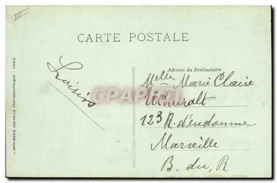 Dunkerque — O Parque da Marinha — M. Herrebrecht à la Civette, 21, place Jean-Bart. — Verso