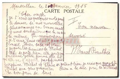 Arrivo a Boulogne dello Stato Maggiore del Generale French — Croquis de Guerre 1914 — Editore Ch. Collins & Cie, n°39 — Verso