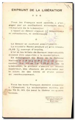 Général Guillaumat — Commandant les Armées de Paris — Gravé et Imprimé par 'La Platinogravure' Montrouge — Rewers