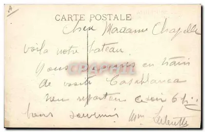 SS KOUTOUBIA — Navio de passage da Cie Paquet — H. Grimaud — Verso