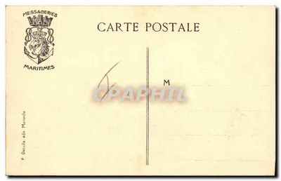 “LOTUS” — Sala de jantar das primeiras classes — Messageries Maritimes — Verso