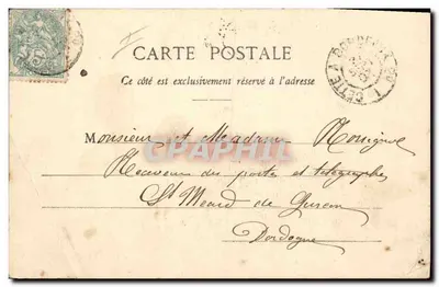 Leçon de Peinture — scène de studio avec modèle — Phototypie A. Bourges et Cie, Nancy — Verso