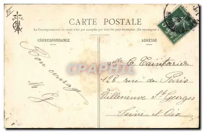 Bretagne — krajobraz pastorski z pasterzem i psem — Les Chansons de Botrel illustrées - 4 — Rewers