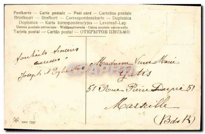 Ptak noszący listę — Porte Bonheur — Wydawca nie widoczny — Rewers