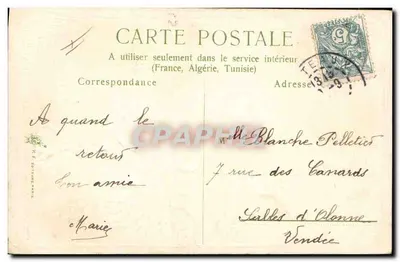 Arranjo de rosas — Lembrete sincero — Editor Rottung, Paris — Verso