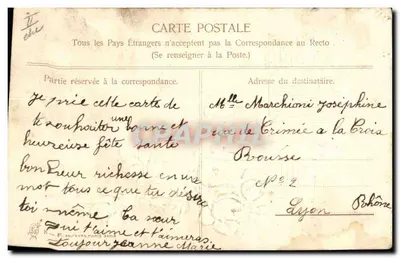 Portal decorado — Rosas e envelope decorado — F. Editores, Paris, série 2 — Verso