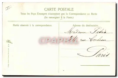 Buquê de muguet — Amizade Sincera — K. F. CORTING, Paris — Verso