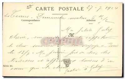 Bilhete postal antigo Fantasia Ilustrador Criança — Verso