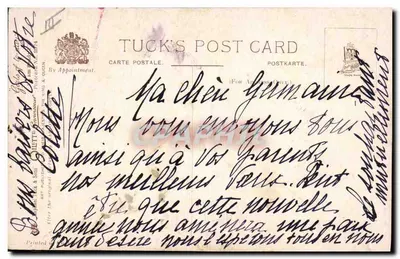 Jeune femme en chapeau — portrait — Tuck's Post Card — Rewers