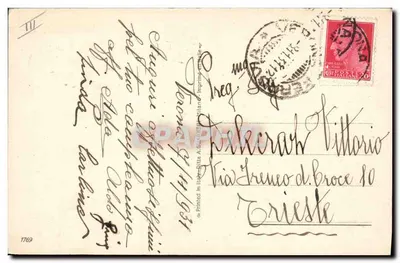 Criança com cachorro — Carta de aniversário — Editor S. S. R. n° 1769 — Verso