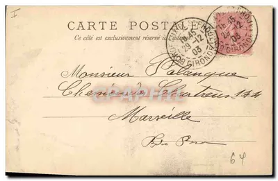 Estátua de Henri IV — Pau — C. L. Nouvelles Galeries, n°64 — Verso