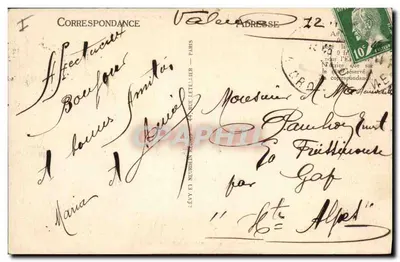 Valence — Ogród Champ de Mars — Kioszek muzyczny i Crussol — Rewers