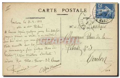 CANNES — Kioszek muzyczny i palmy — L.O. n°24 — Rewers