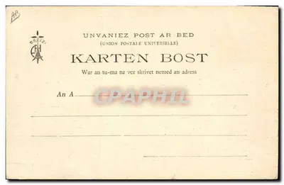 Kobieta trzymająca małego swinia — Piosenki Botrela ilustrowane przez E. Hamonic, nr 696 — « Le Petit Goret » (2) — Rewers