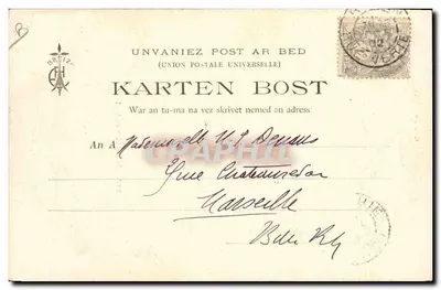 Bretania (Kolekcja E.H.) — M. i Pani Botrel — wydawca Paul H. (nr 219) — Rewers