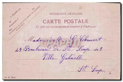 Mistral w słoiku z wyhaftowaniem — Pamiątka Maria — G. B. Paris — Rewers