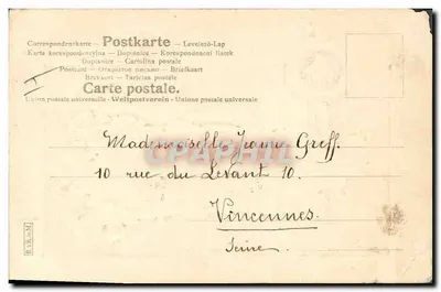 Bonne Année — Karta pocztowa z życzeniami — Wydawca: J. M. Gues — Rewers