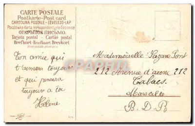 Kopiec z kwiatami — Arles — wydawca Trade-Kepel, n°654 — Rewers