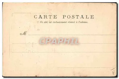 Ciervo — ilustración en azul y blanco — tarjeta postal anónima — Reverso