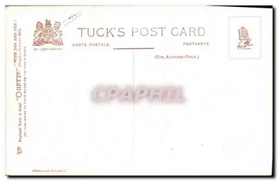 Caça ao Grouse — Oilette — Tuck's Post Card — Verso