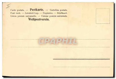 Dzik w lesie — wydawnictwo Weltpostverein — numer serii nie widoczny — Rewers