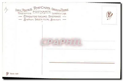 Dwa jeleń w lesie — ilustracja — wydawca nieodczytalny, seria 449 — Rewers