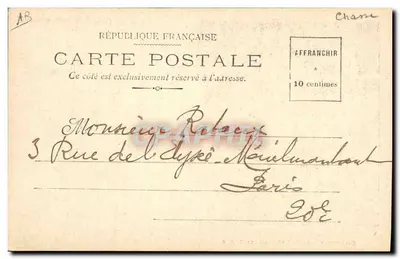 Caça ao javali na Argélia — Carta postal ilustrada — Cartuy Postale — Verso