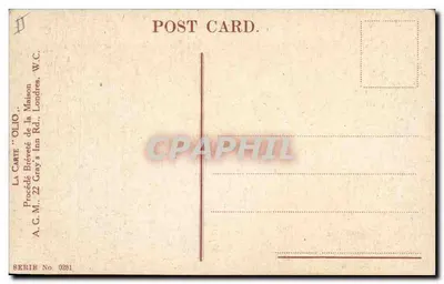 Cervo em uma floresta nevada — ilustração — A Carta 'Olio' série 0281 — Verso