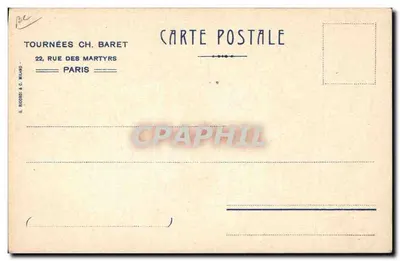 Ch. Baret z "Raffles" – szlachcic-kradzieżnik — Impresario: Ch. Baret — Wydawca: O. Ricordi & C. Milano — Rewers