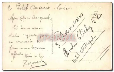 Tancerze kabaretowi — scena spektaklu — Graf. Anstalt G. Gudburg & K. Klosterheim, nr 26965 — Rewers