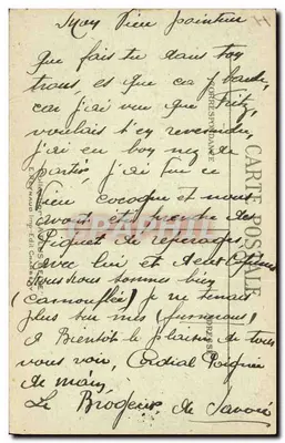 Chambéry — Ogrodnik Publiczny — 1917 — Rewers