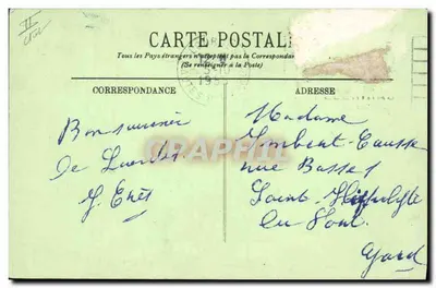 Cão das Pirineus — Cenas e Tipos das Pirineus — Galerias Católicas, Lourdes — Verso