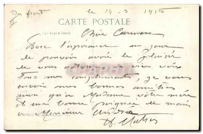 O Geral Pau — retrato militar — E. Le Deley, impressor, Paris — Verso