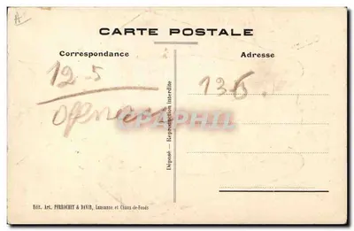 Lord Kitchener — Ministro da Guerra — 1914 — Editor Art. PERRROCHET & DAVID, Lausanne e Chaux-de-Fonds — Verso