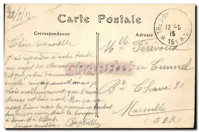 Cattedrale di Reims — Le campane della torre nord incendiate dai Tedeschi il 19 settembre 1914 — Collezione H. Deconinck, Reims — Verso