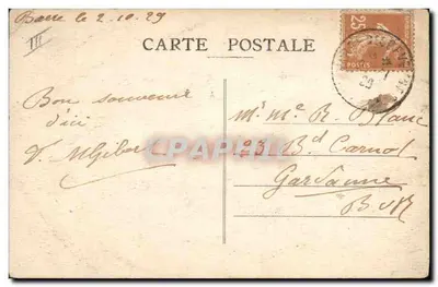 Barre-les-Cévennes — La Can de l'Hospitalet entre Barre et le Pompidou avec cloche — Brunel, photo, Alès — Verso