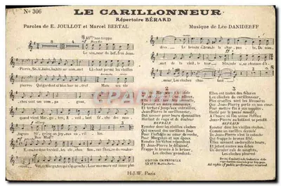 O Carilhoneiro — Répertoire Bérard — Edição Universal, Paris