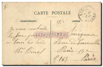 Trzy osoby w strojach tradycyjnych — Botrel — wydawca G. Laurin, nr 3734 — Rewers