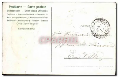 Bukiet myosotisów — Marsylia — wydawca nieznany — Rewers