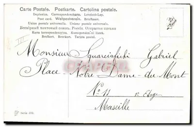 Pies myśliwski w pozycji zatrzymania — psy myśliwskie — wydawca Müller, Monachium, nr 1905 — Rewers