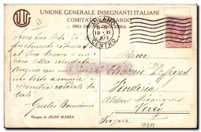 Mulher e criança — desenho a lápis — Disegno di ALDO MAZZA — Verso