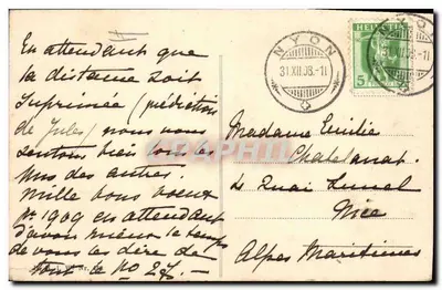 Dois porcos em dirigíveis — Boa Ano — editor não visível — Verso