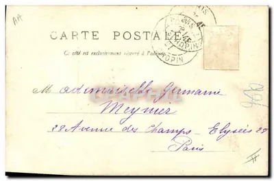 Kobieta na pokładzie statku — rysunek tuszem — wydawca Chopin, nr 966 — Rewers