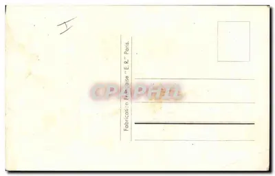 Mała dziewczynka wysyłająca list — ilustracja — wydawca E.R. Paryż — Rewers