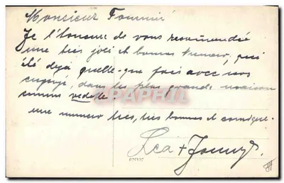 Lea e Jonny — Dançarinos — Foto Samson e Elberfeld, n° 1759 — Verso
