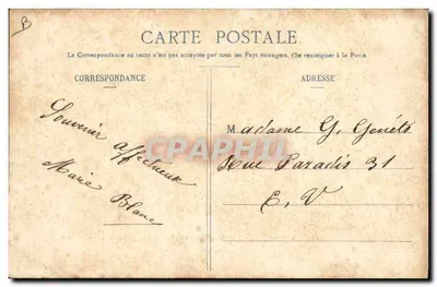 Lanslebourg (Savoie) — Zaopatrzenie przeprowadzone przez psy pocztowe Turry — Vve Gauthier fils, wydawca, Chambéry — Rewers
